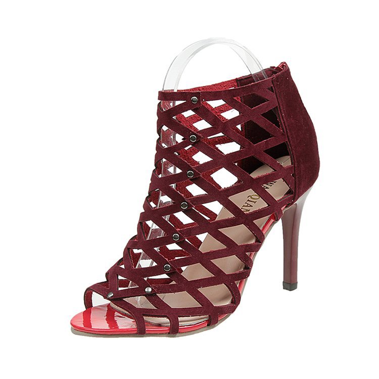 Elegant Lattice High Heels with Luxe Pointed Toe S-22