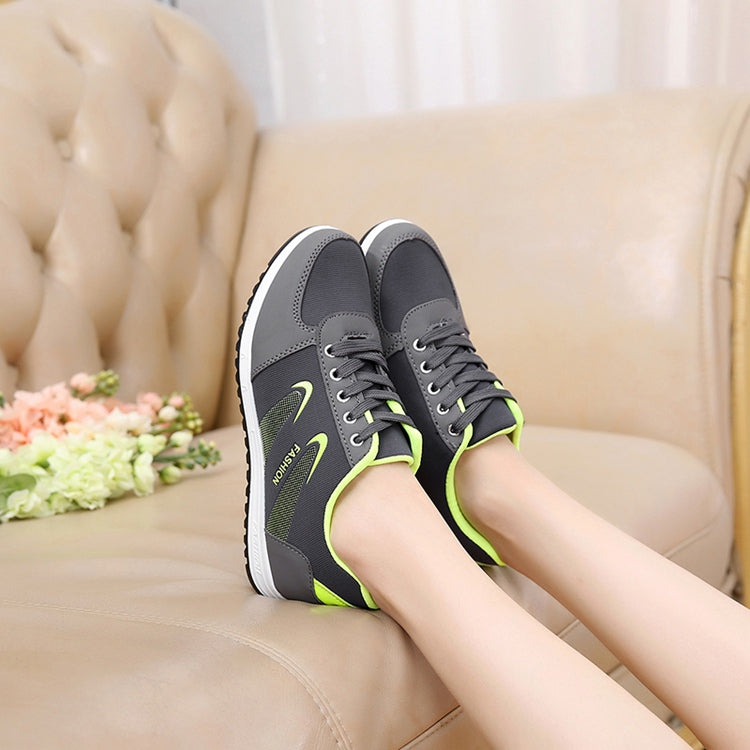 Lattice Pattern Canvas Sneaker Shoes S-73