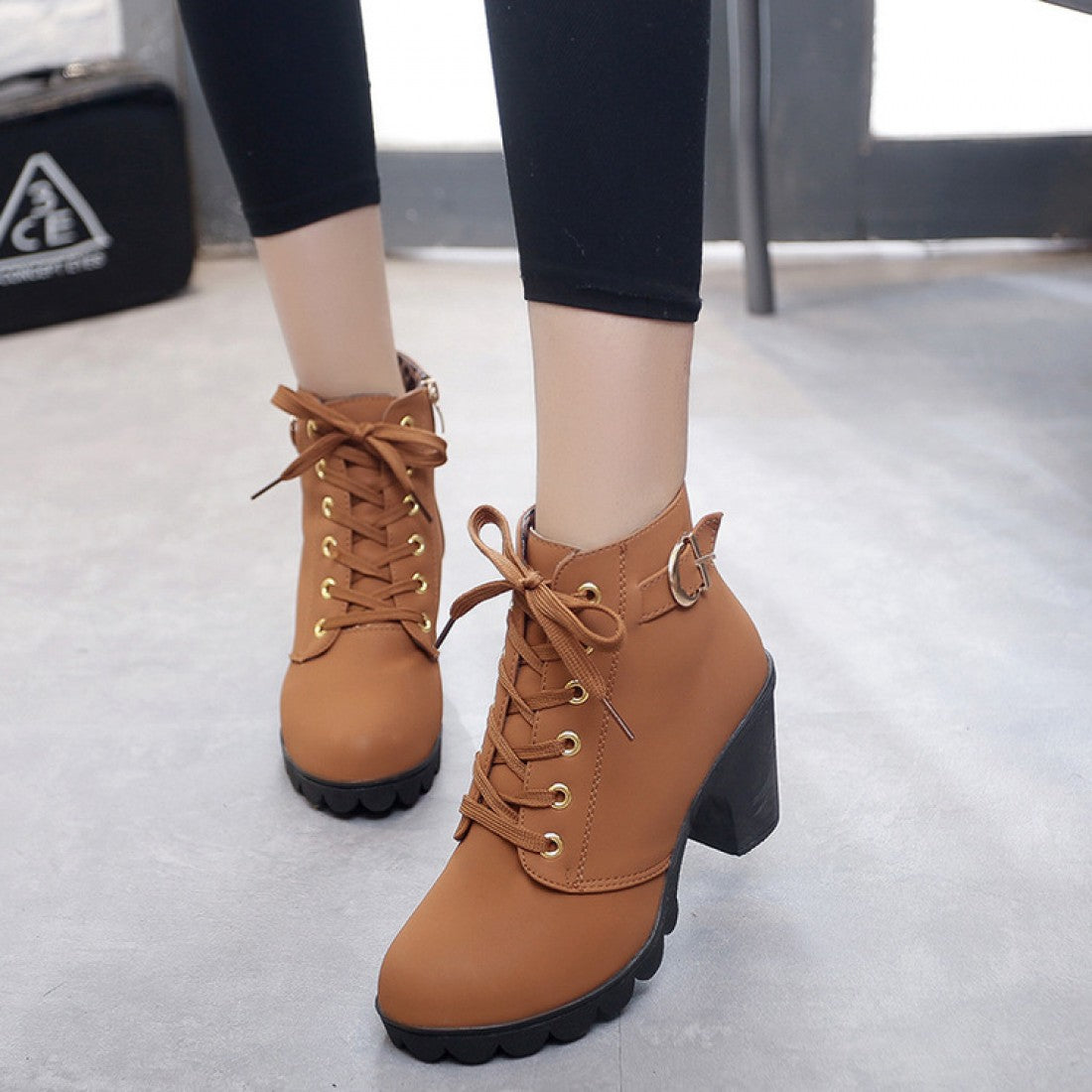 Thick High Heels Ladies Casual Boots S-88