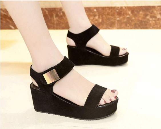Women Fish Mouth High Heeled Wedge Sandals S-85