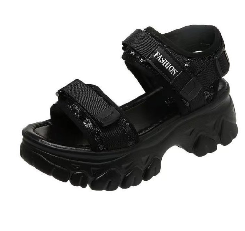 Fashionable Thick Soles Sandals with Strap Closures S-150