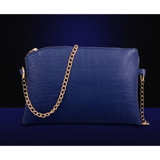 Black Color Five Piece Crocodile Pattern Women Fashion Handbag Set