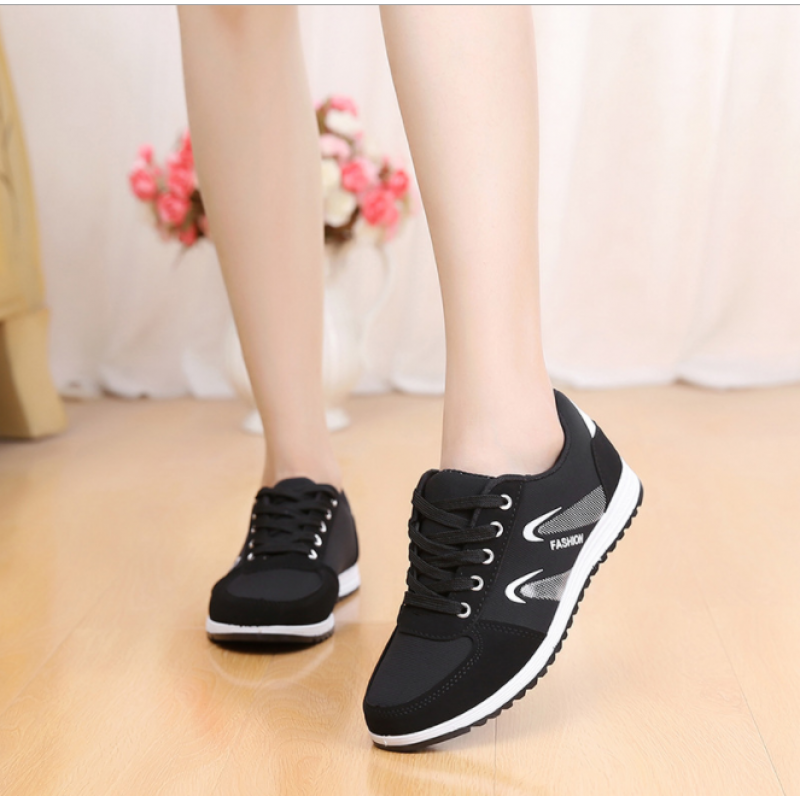 Lattice Pattern Canvas Sneaker Shoes S-73
