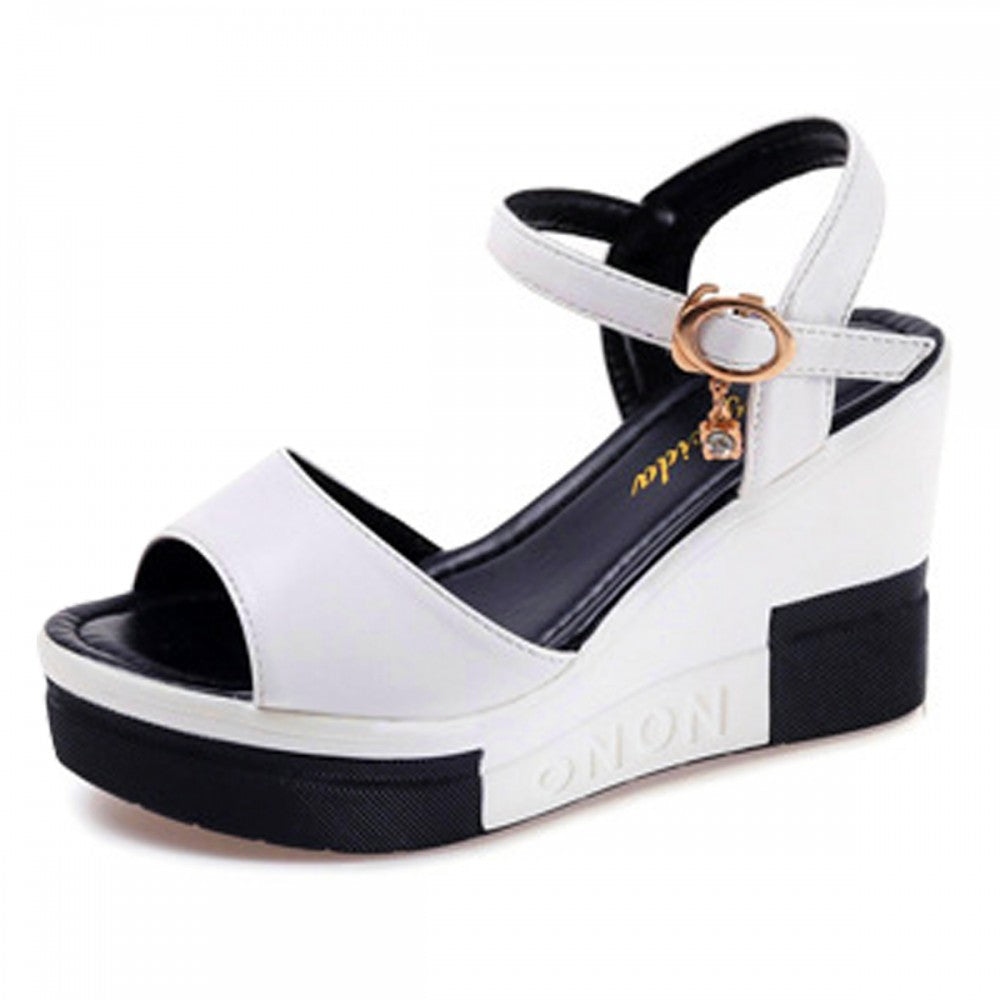 Women Summer Slope Fish Mouth High Wedge Sandals S-110