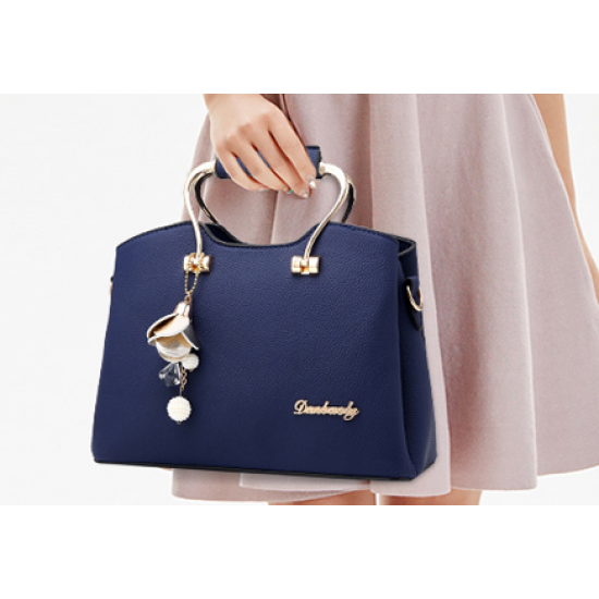 Plain Leather Red Shoulder Handbag