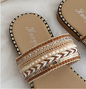 New flat-bottom bohemian Style slippers S-71