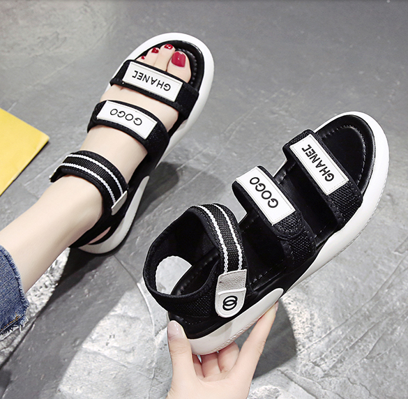 New Velcro Flat Bottom Women Sandals S-69