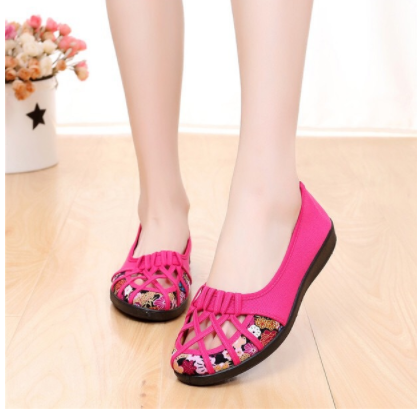 Vibrant Casual Shoes with Embroidered Insole S-60
