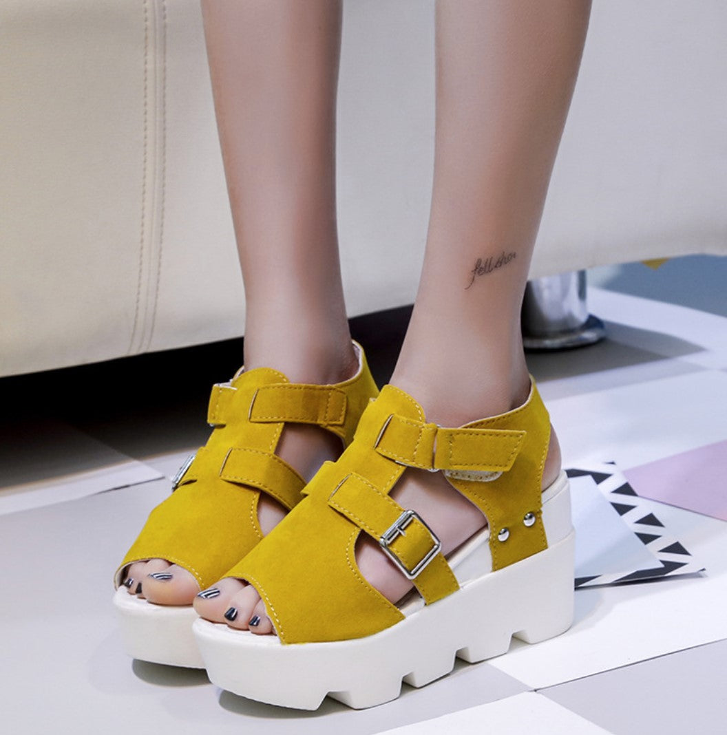 High Heel Flip Flop Casual Wedge Sandals S-86