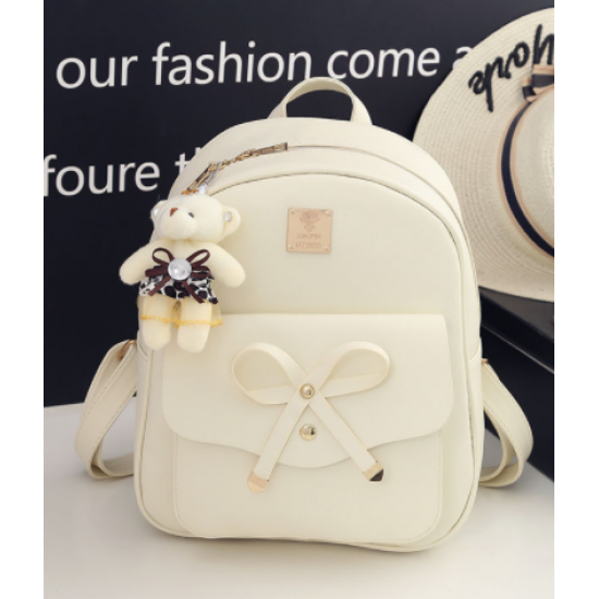 European Style Backpack With Handbag-Grey