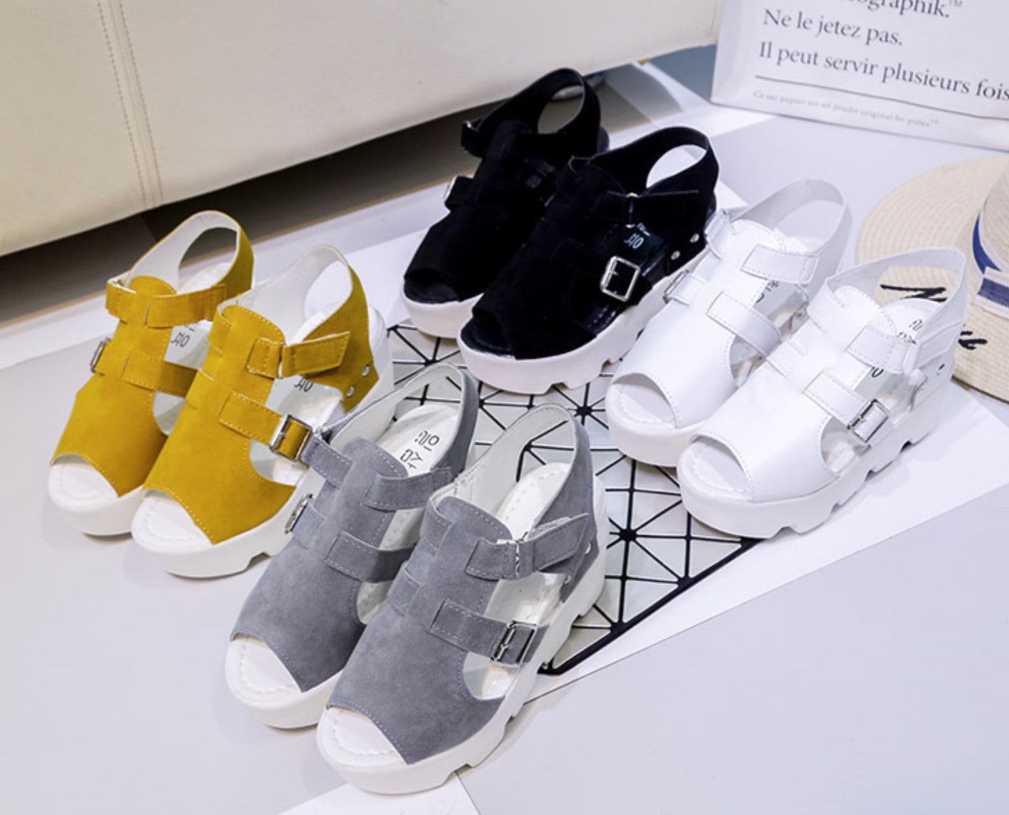 High Heel Flip Flop Casual Wedge Sandals S-86