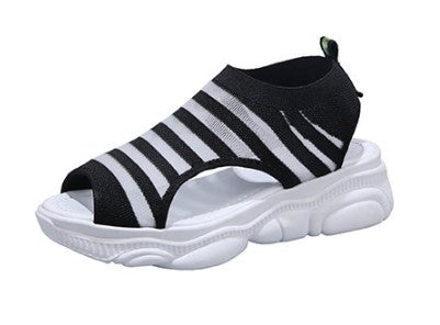 Trendy Athletic Inspired Strappy Sandals with Chunky Rubber Soles S-56