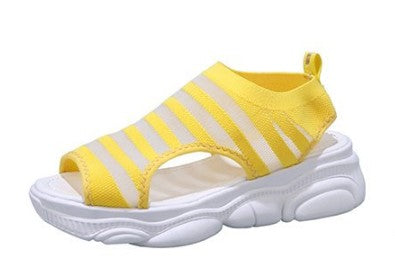Trendy Athletic Inspired Strappy Sandals with Chunky Rubber Soles S-56