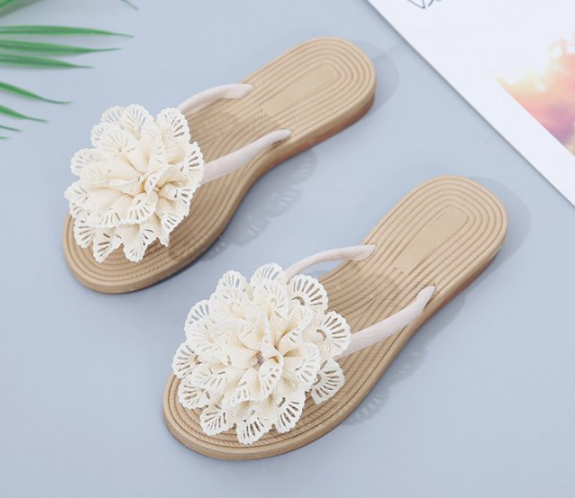 New Comfartable Flower Beach Flat Slippers S-78