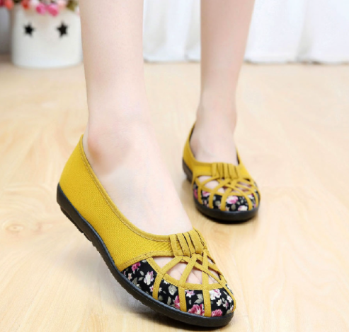 Vibrant Casual Shoes with Embroidered Insole S-60