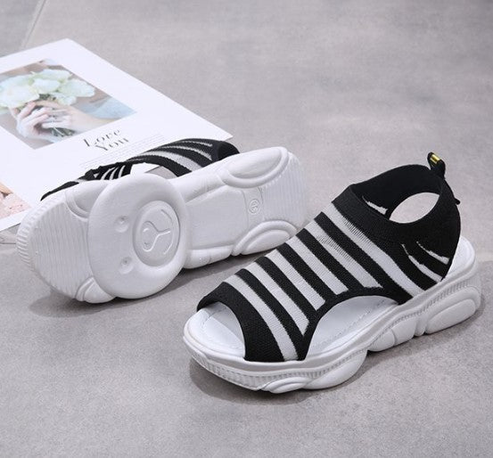 Trendy Athletic Inspired Strappy Sandals with Chunky Rubber Soles S-56