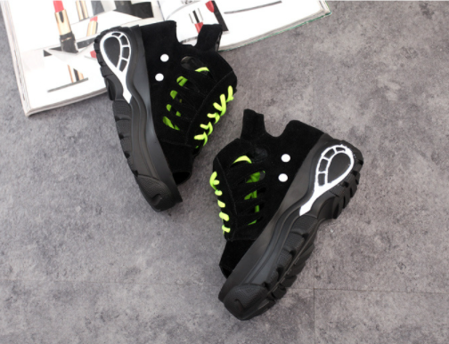 Lace-up Wedge Hollow High Wedge Sandals S-83