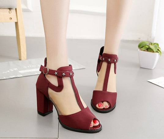Elegant Mesh Heels with Celestial Charms S-47