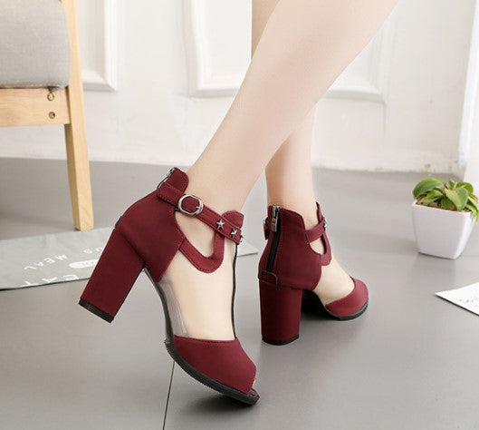 Elegant Mesh Heels with Celestial Charms S-47