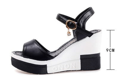 Women Summer Slope Fish Mouth High Wedge Sandals S-110