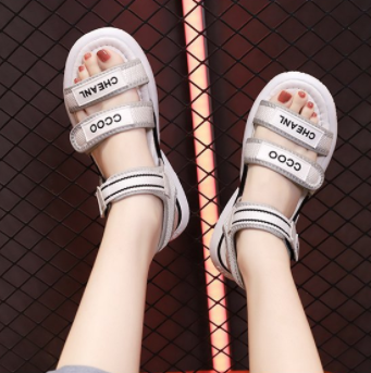 New Velcro Flat Bottom Women Sandals S-69