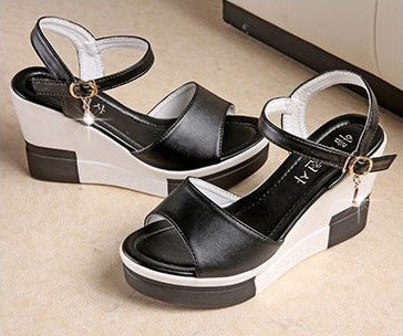Women Summer Slope Fish Mouth High Wedge Sandals S-110