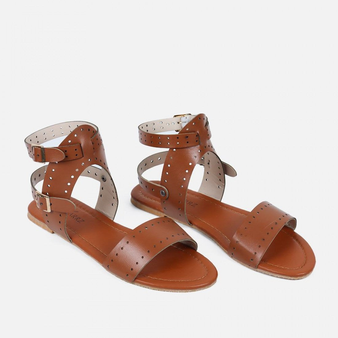 Ankle Strap Open Toe Buckle Flat Women Sandal S-107