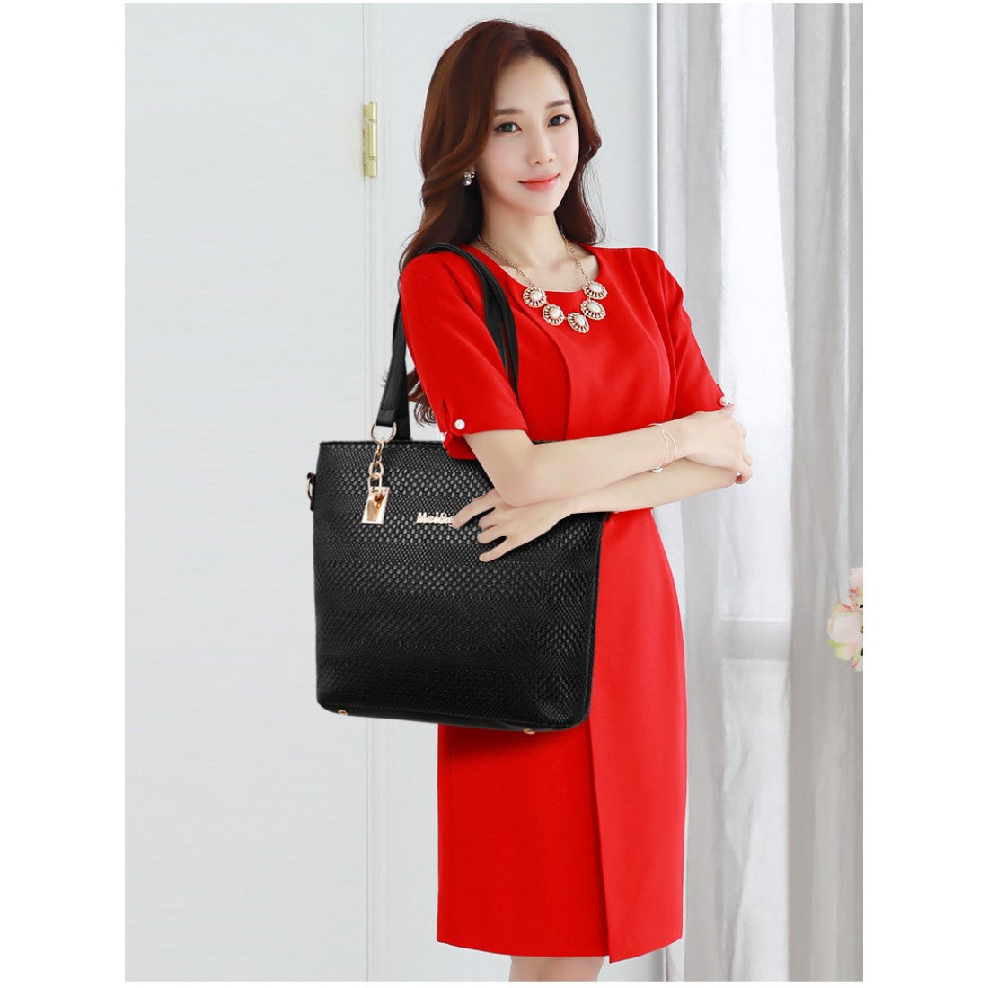 5 Piece Snake Pattern Ladies Hand bags Set