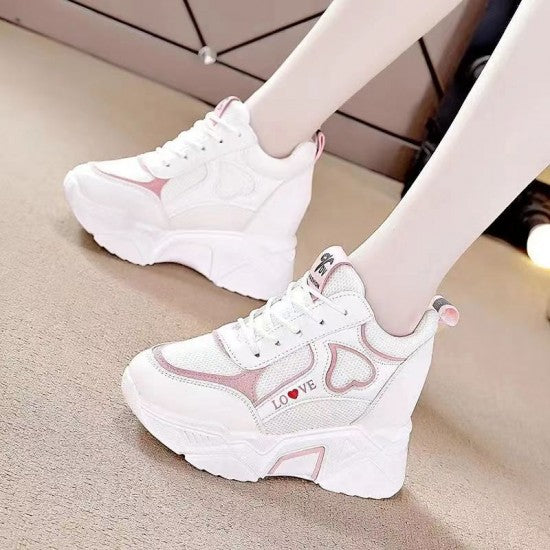 Roman Style Comfortable Thick Sole Mesh Cross Straps Sneakers