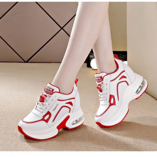 Breathable Platform Round Head Lace-Up Women Sneakers