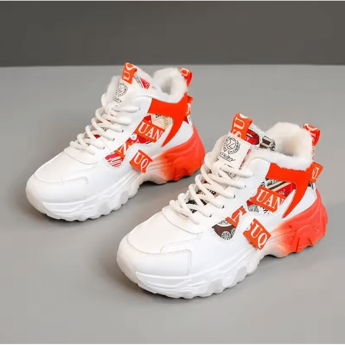 Chunky Lace-Up Sneakers Casual Shoes for Women S-174