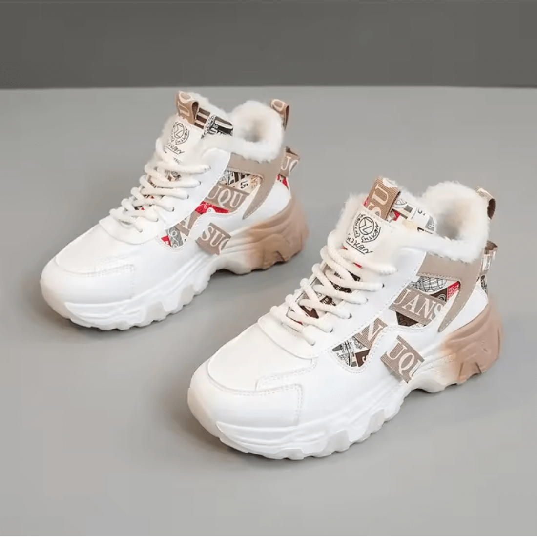 Chunky Lace-Up Sneakers Casual Shoes for Women S-174