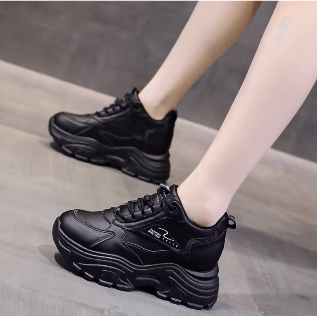 Chunky Sporty Sneakers for Women High Platform Shoes S-166