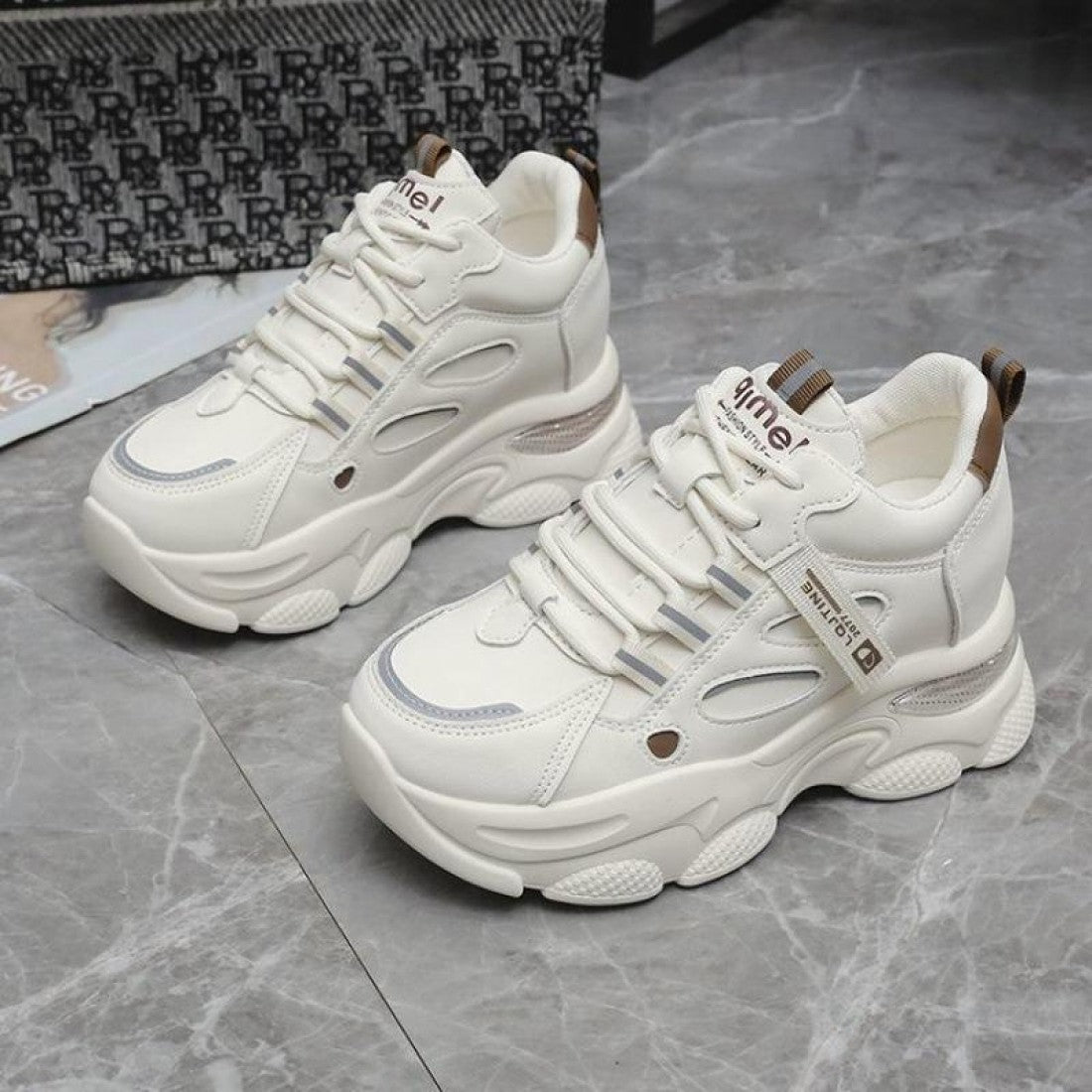 Chunky Sporty Sneakers for Women High Platform Shoes S-167