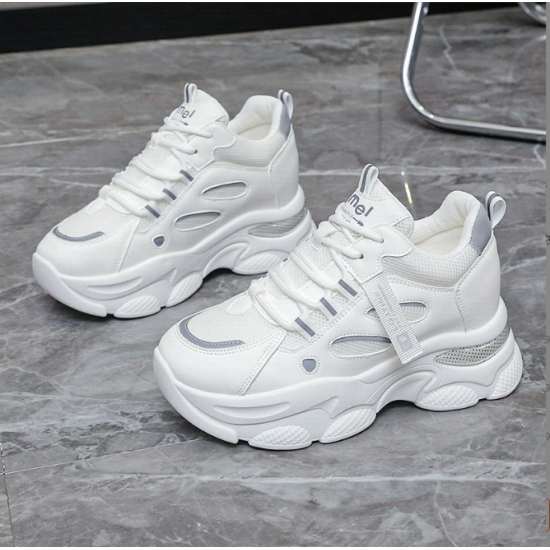 Chunky Sporty Sneakers for Women – Black Platform Shoes