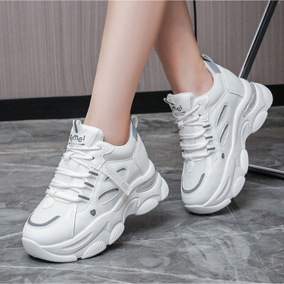 Chunky Sporty Sneakers for Women High Platform Shoes S-167