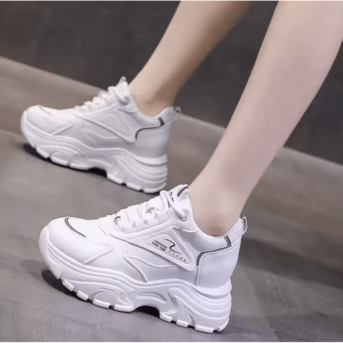 Chunky Sporty Sneakers for Women High Platform Shoes S-166
