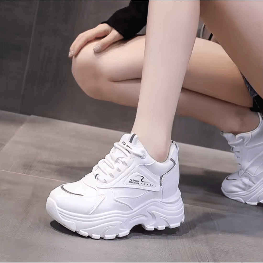Chunky Sporty Sneakers for Women High Platform Shoes S-166