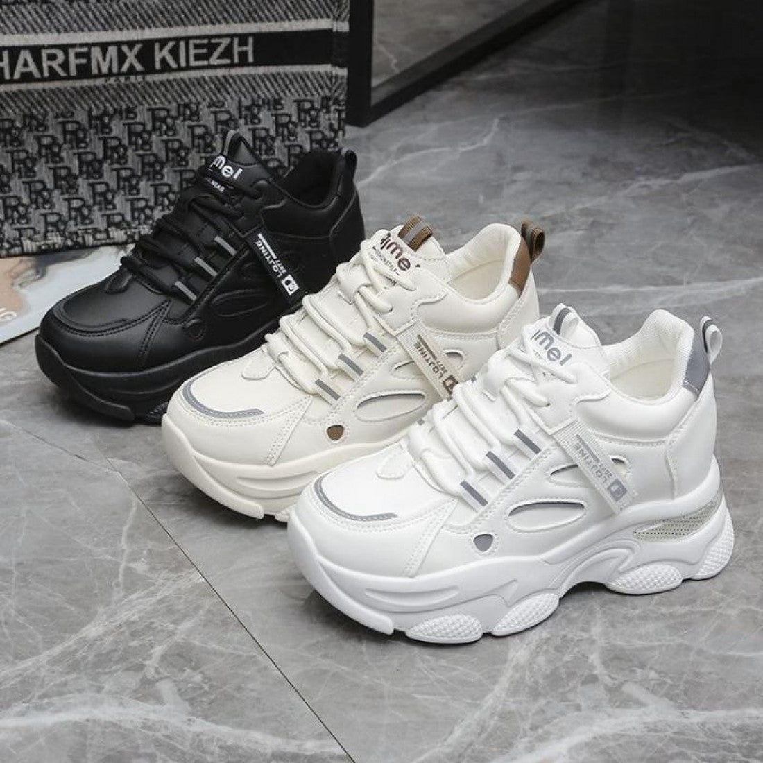 Chunky Sporty Sneakers for Women High Platform Shoes S-167