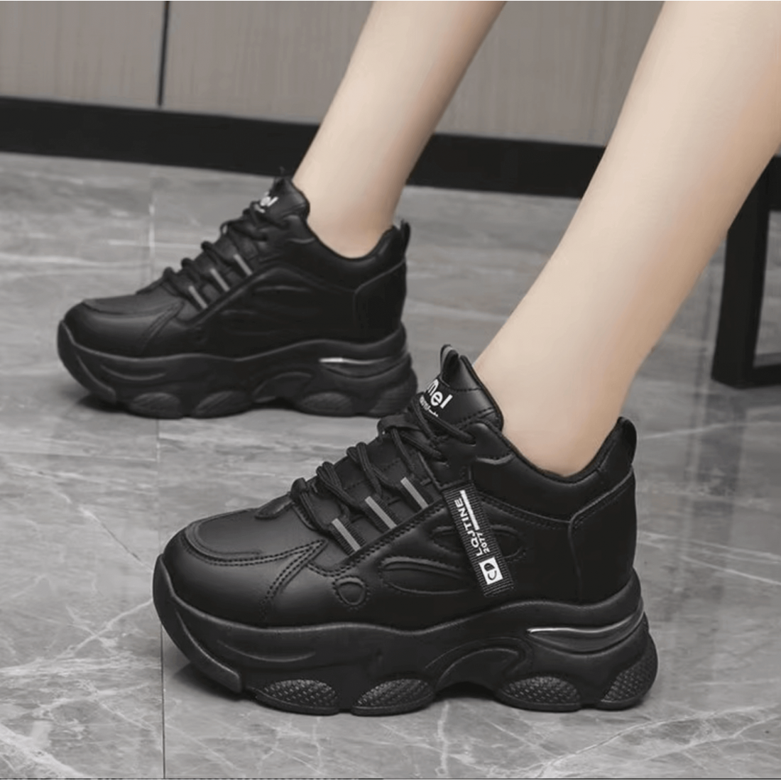 Chunky Sporty Sneakers for Women High Platform Shoes S-167