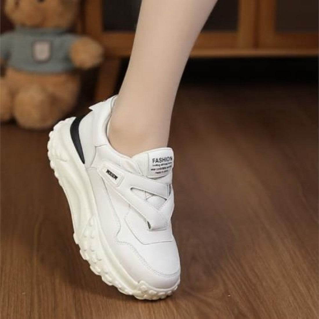 Chunky Velcro Strap Sneakers for Women Pastel Platform Shoes S-176