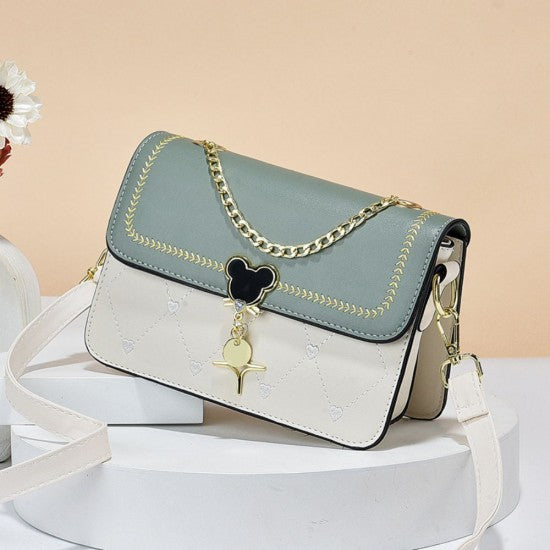 Mini Crossbody Bag with Love Embroidery
