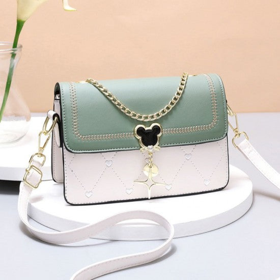 Mini Crossbody Bag with Love Embroidery