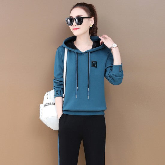Trending Hoodie Style Two Piece TrackSuit - Blue