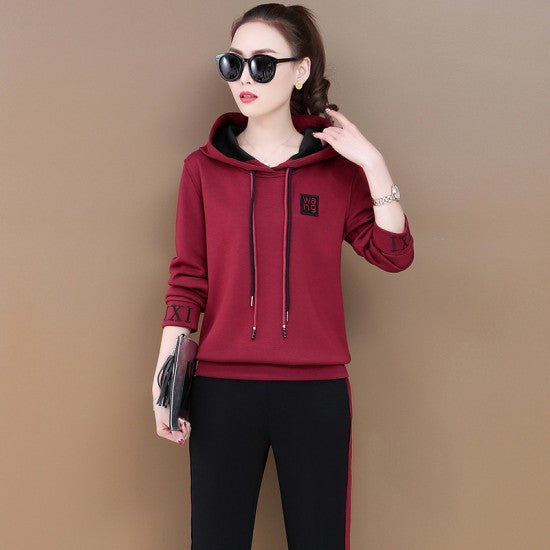 Trending Hoodie Style Two Piece TrackSuit - Red