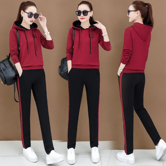 Trending Hoodie Style Two Piece TrackSuit - Red
