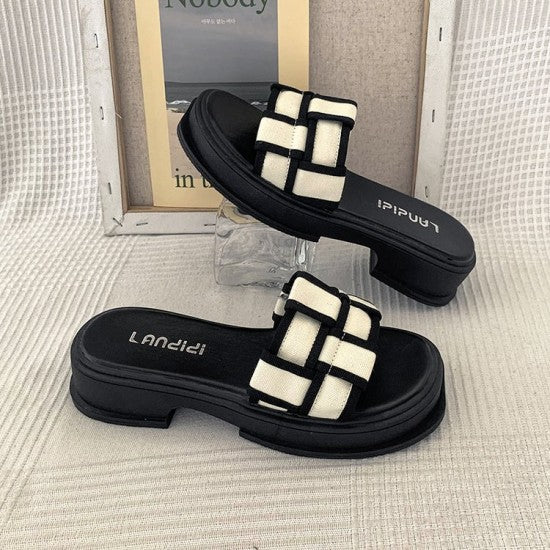Korean Style Flip Flops Platform Slipper
