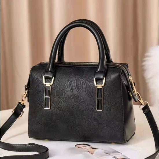 Latest Style Pure Leather Women Shuolderbag-Black