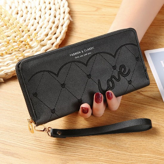 Love Printed Ladies Wallet - Red