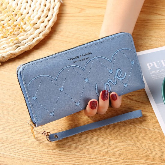 Love Printed Ladies Wallet - Red